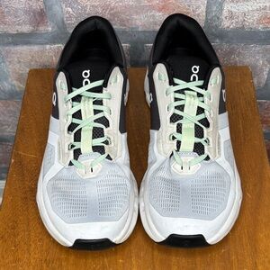 On Running Athletic Shoes in Gray and Mint